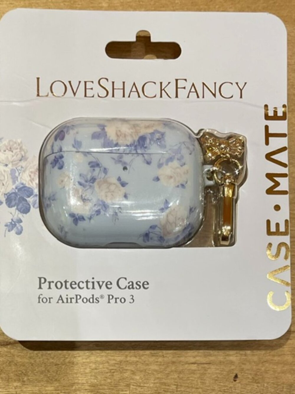 LoveShackFancy NWT CaseMate Protective Case for AirPods Pro 3 Blue Floral